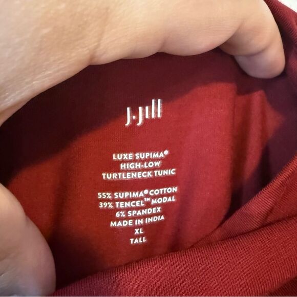J Jill Luxe Supima High Low Turtleneck Tunic size XL tall - Picture 5 of 7